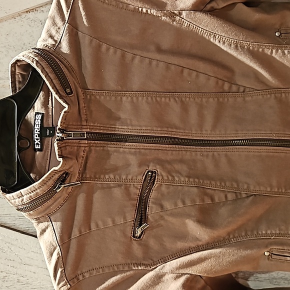 Express Brown Utility Jacket - Picture 2 of 9